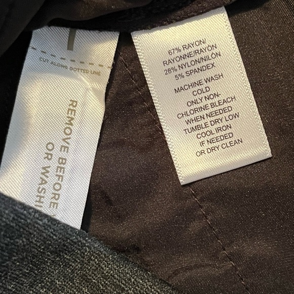 LOFT Dark Gray Zip Pocket Pintuck Skinny Leg Pants NWT - Picture 9 of 10